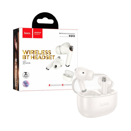 Hoco True Wireless Earbuds EQ12 Rima White